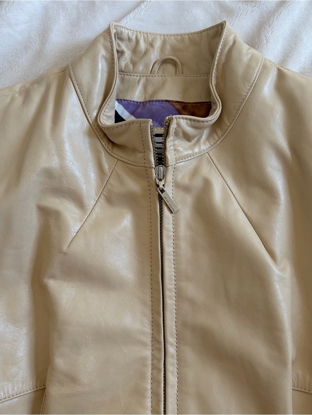 Pelle Studio Tan Real Leather Zip Jacket Size Medium - Picture 2 of 10
